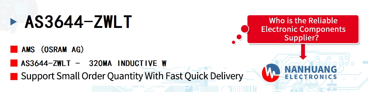 AS3644-ZWLT AMS AS3644-ZWLT - 320MA INDUCTIVE W